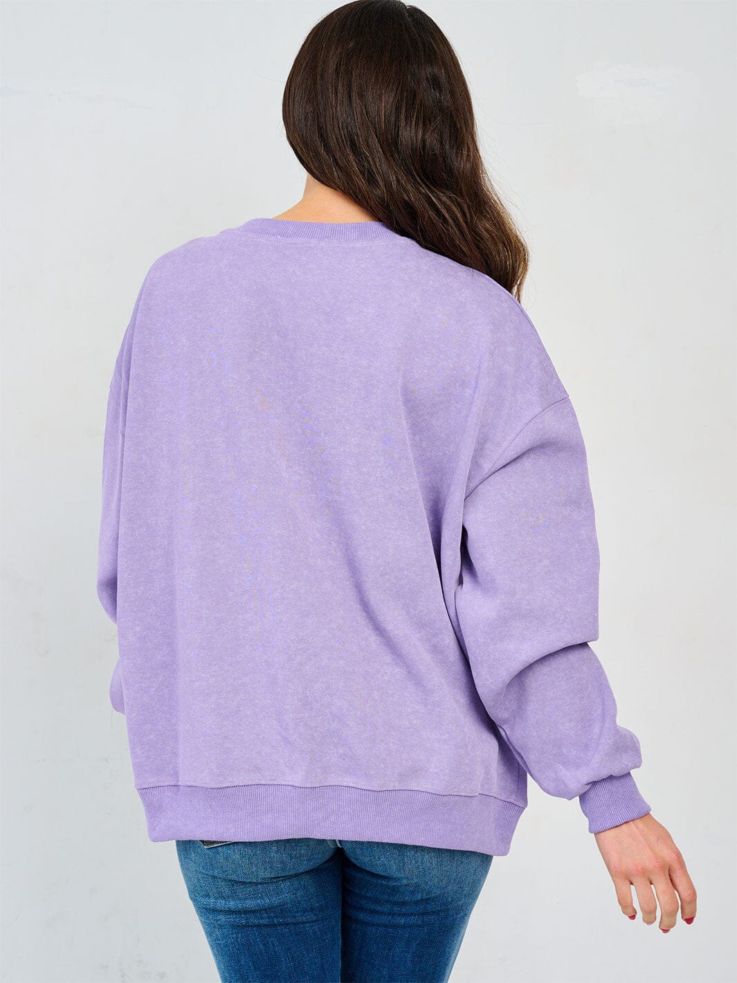 WOMEN'S LONG SLEEVE GRAPHIC PEARL PULLOVER SWEATER