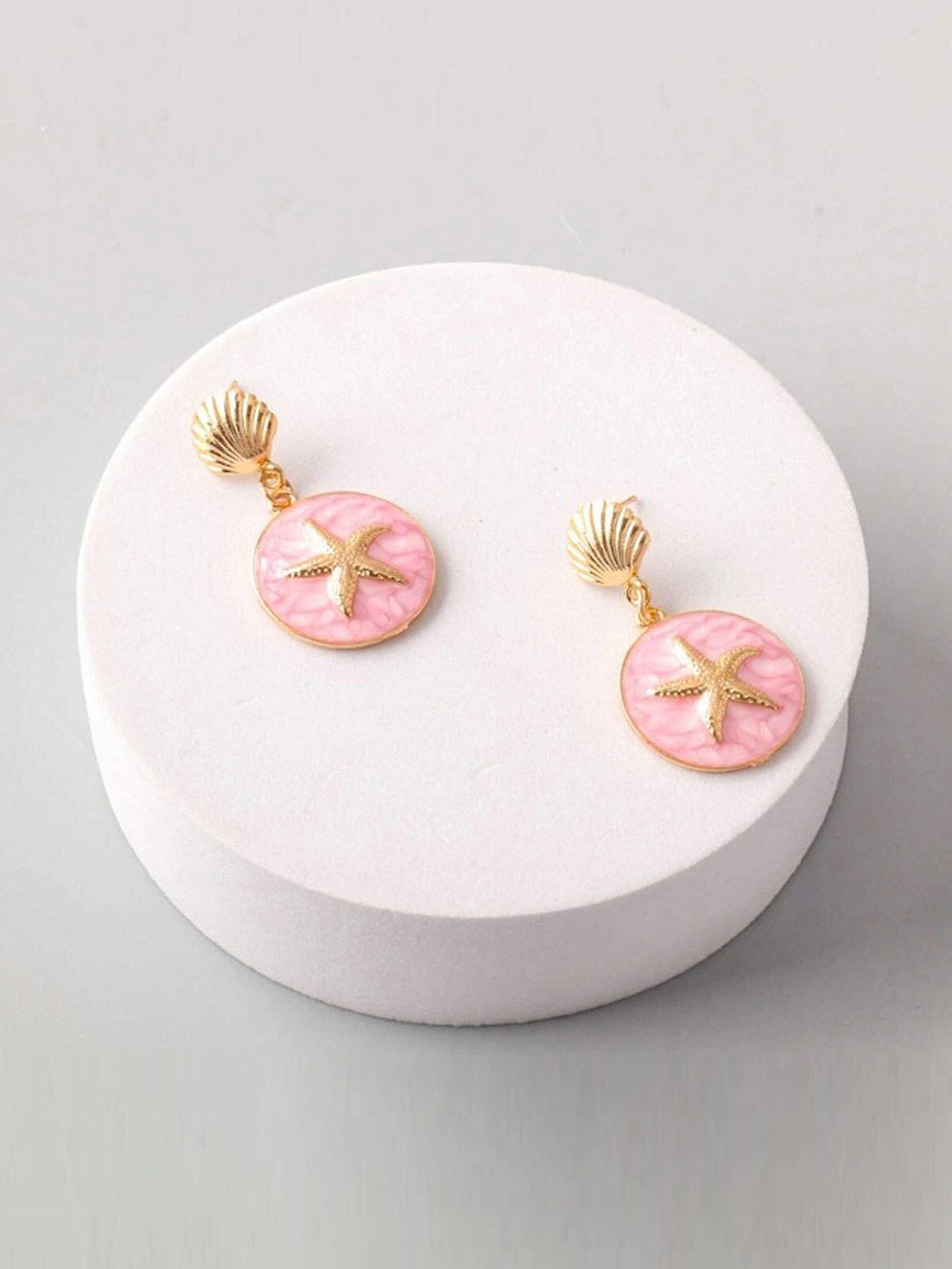 FASHION ASSORTED COLORS SEA STARS EARRINGS