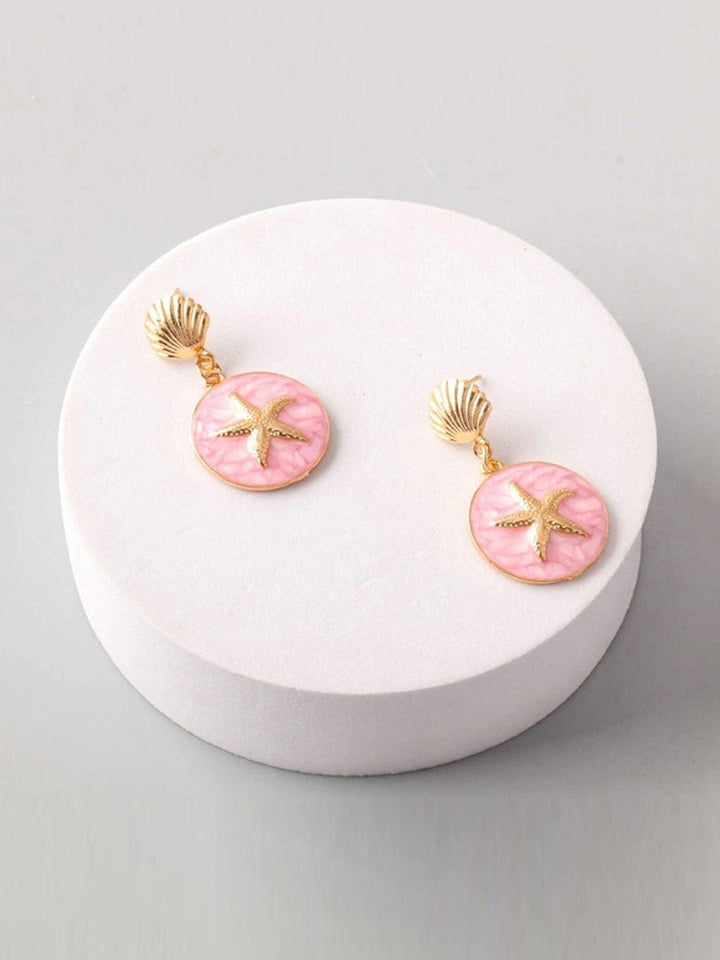 FASHION ASSORTED COLORS SEA STARS EARRINGS