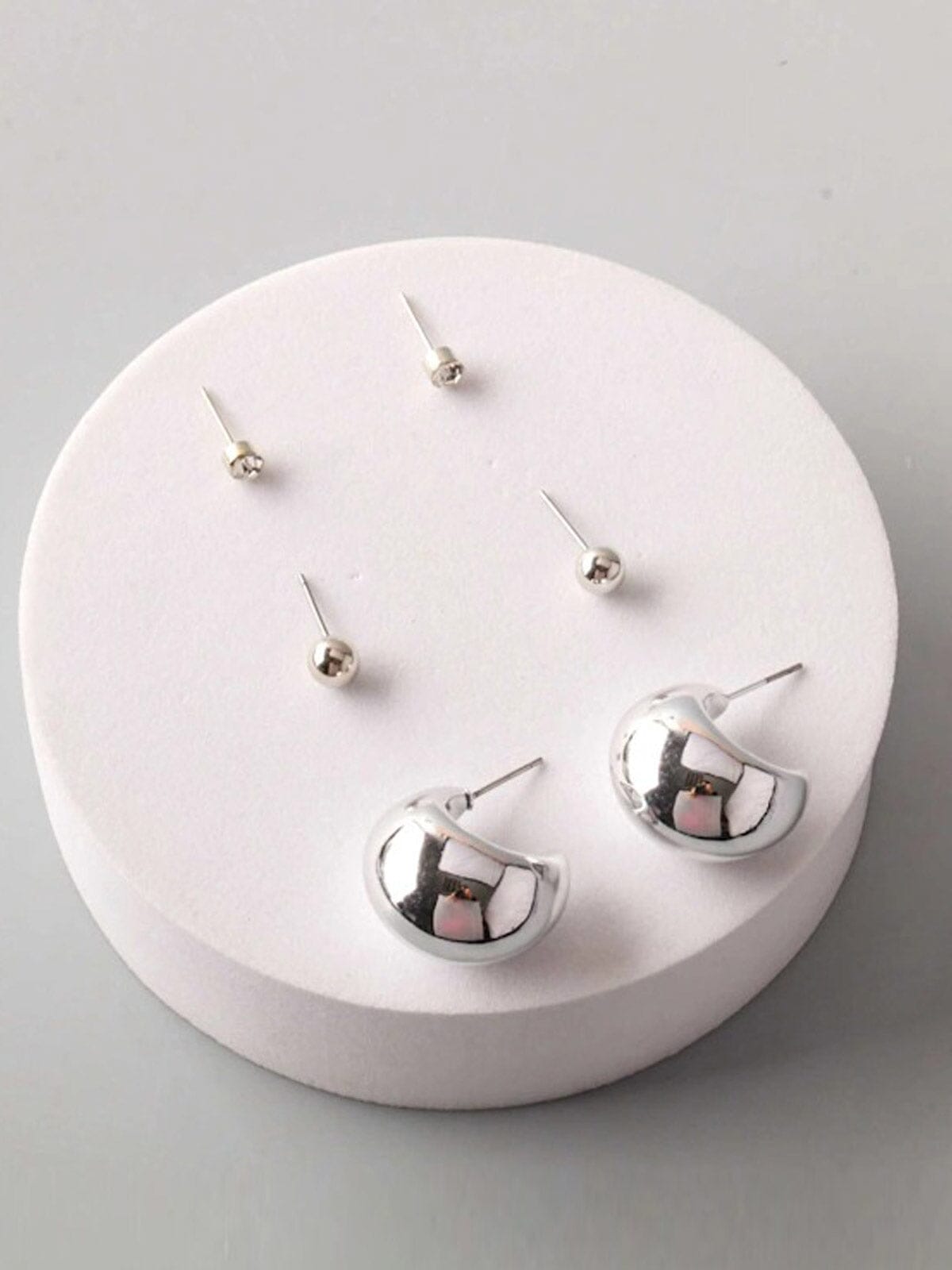 FASHION GOLD & SILVER 3PC. SET EARRINGS