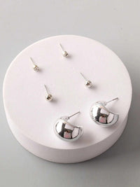 FASHION GOLD & SILVER 3PC. SET EARRINGS