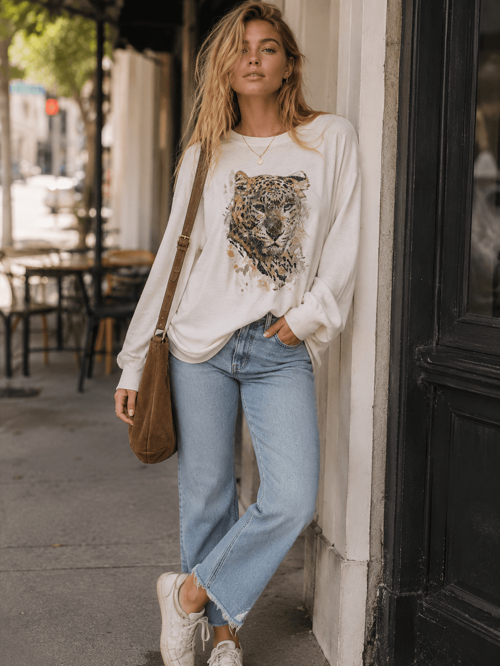 WOMEN'S LONG SLEEVE GRAPHIC TOP