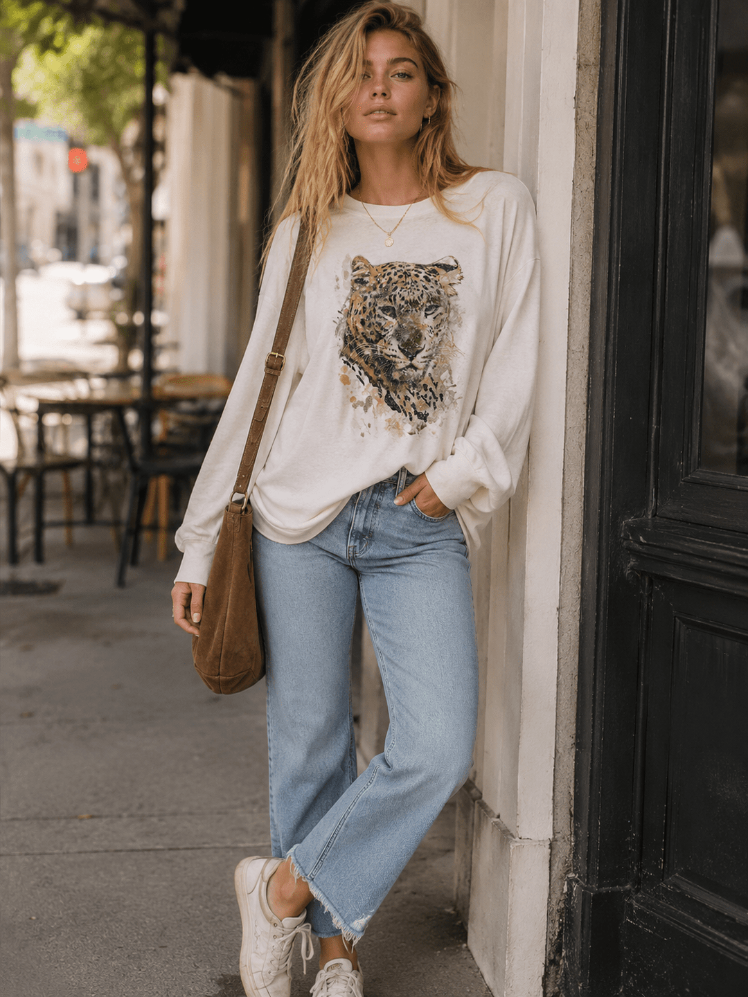 WOMEN'S LONG SLEEVE GRAPHIC TOP