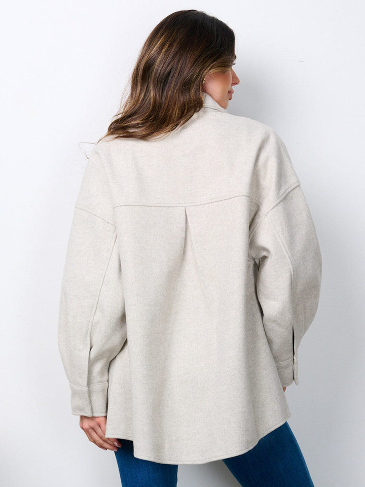 WOMEN'S LONG SLEEVE BUTTON CLOSURE POCKETS JACKET