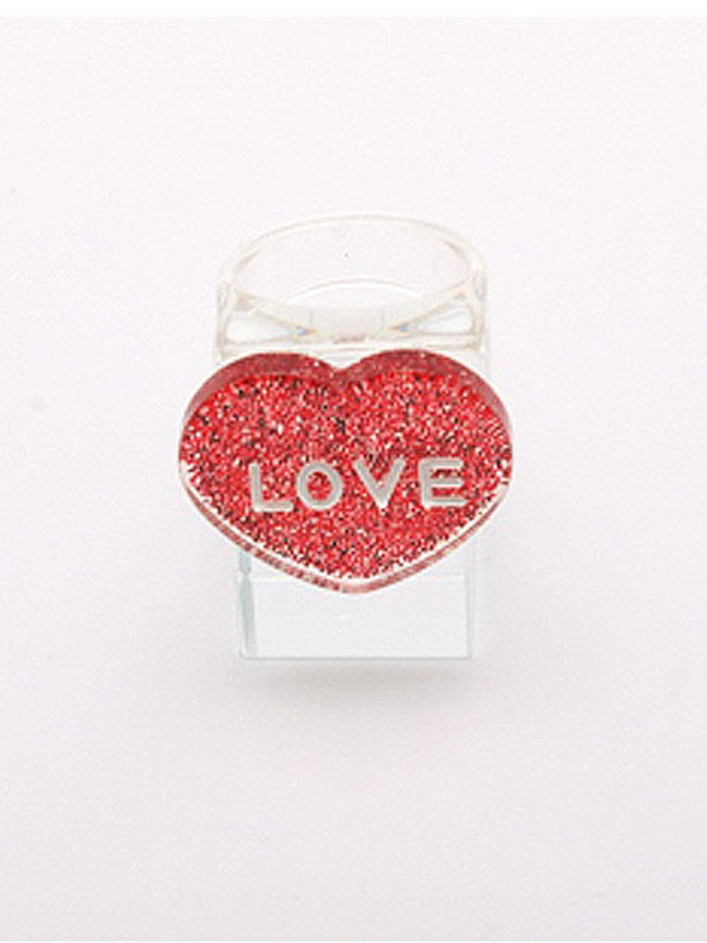 WOMEN'S RED & PINK LOVE HEART RINGS