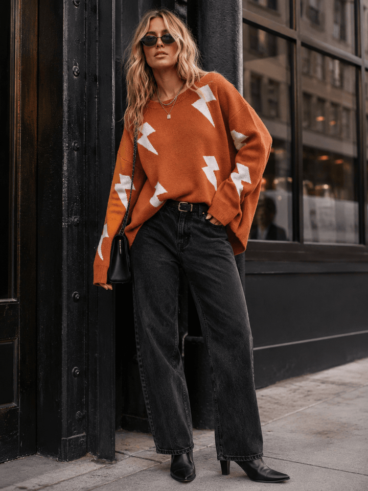 WOMEN'S LONG SLEEVE OVERSIZED PULLOVER SWEATER
