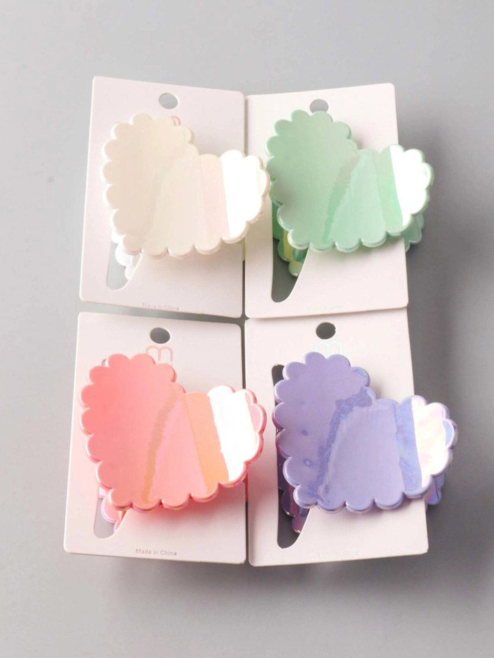 FASHION ASSORTED COLORS HEART HAIR CLAW CLIPS