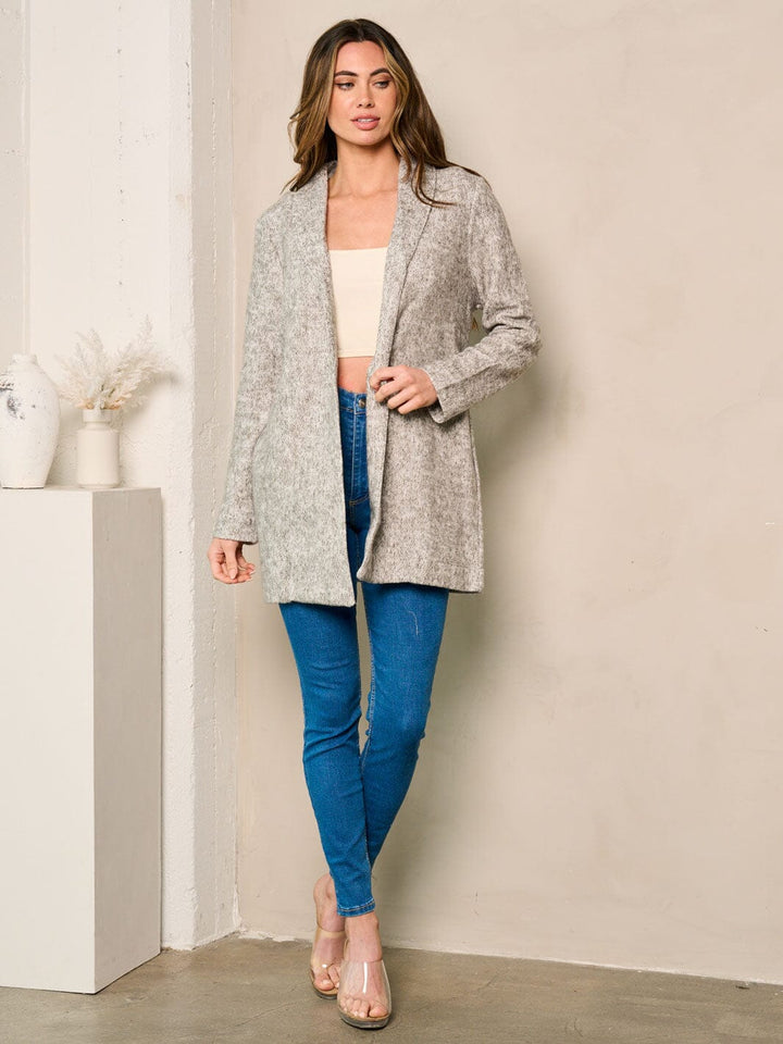 WOMEN'S LONG SLEEVE OPEN FRONT CARDIGAN