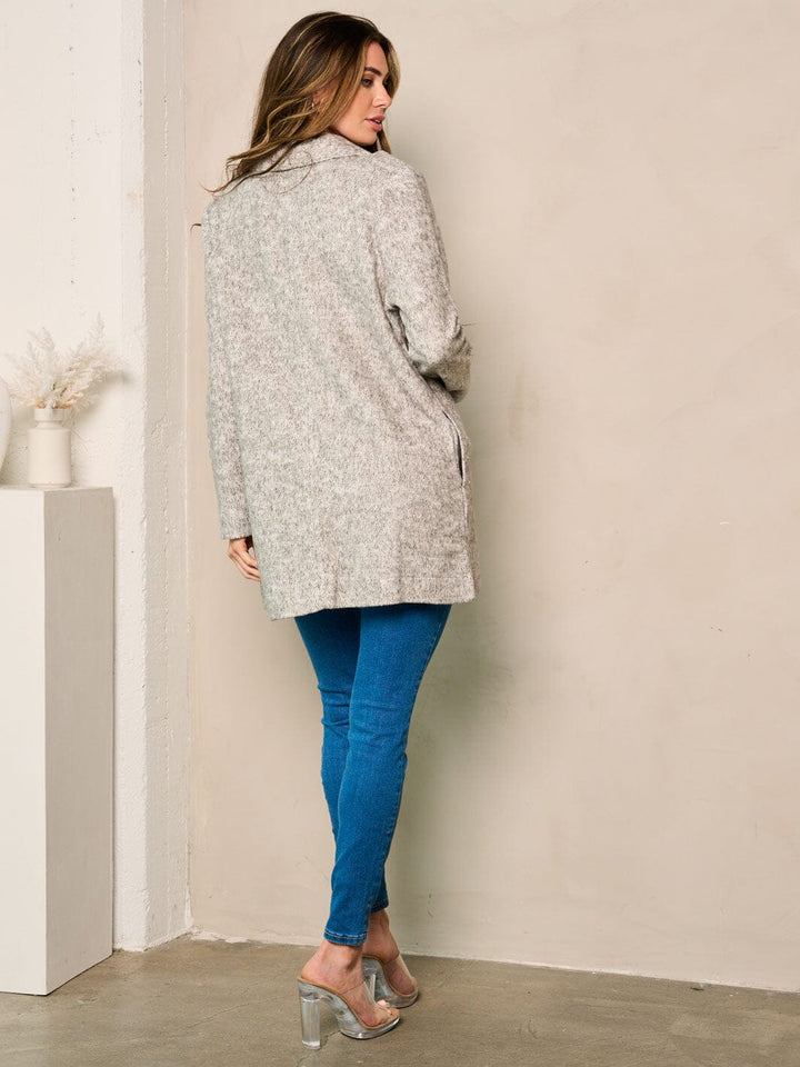WOMEN'S LONG SLEEVE OPEN FRONT CARDIGAN