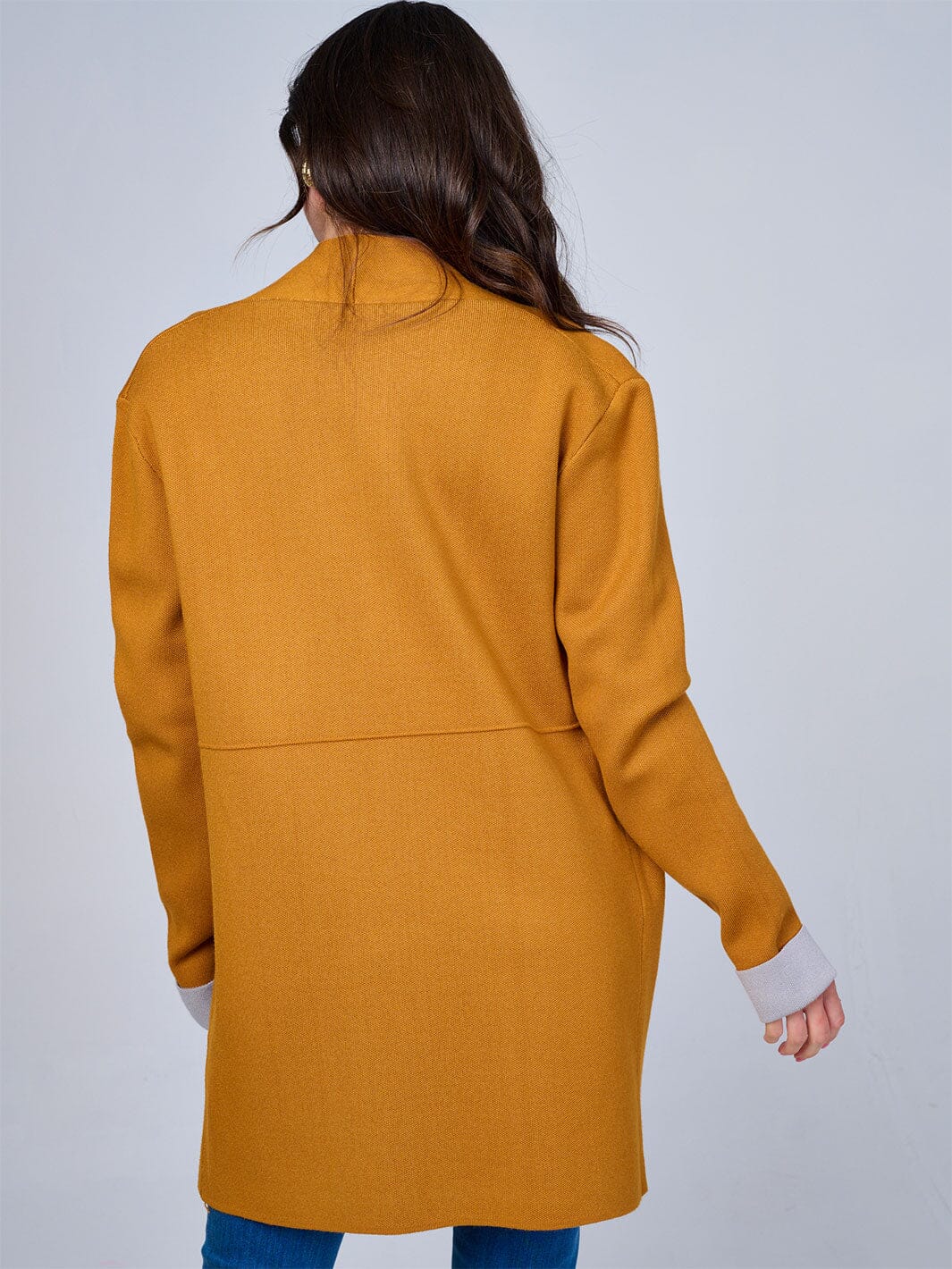 WOMEN'S LONG SLEEVE OPEN FRONT POCKETS CARDIGAN