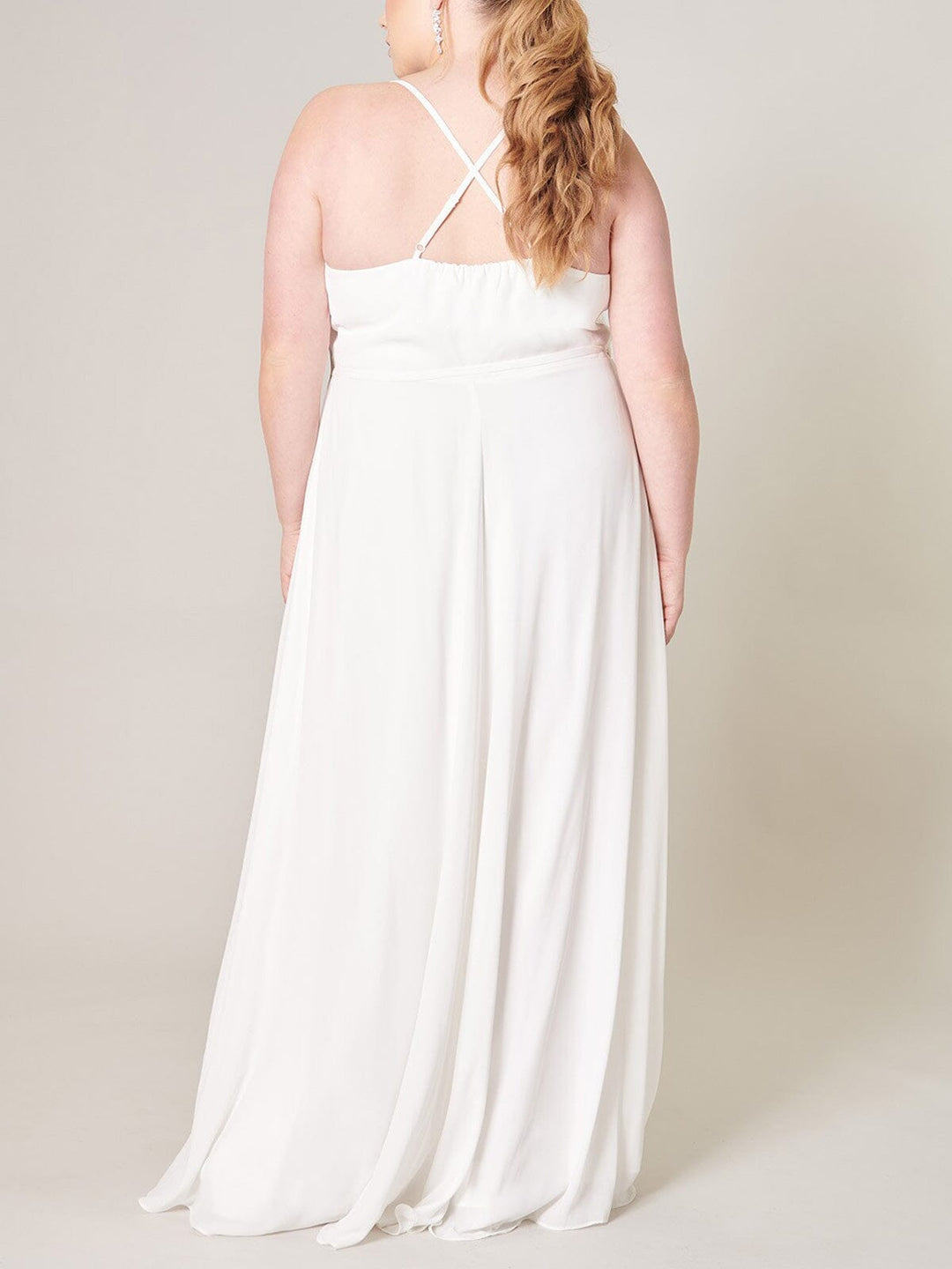 PLUS SIZE SLEEVELESS SURPLICE OPEN BACK MAXI DRESS