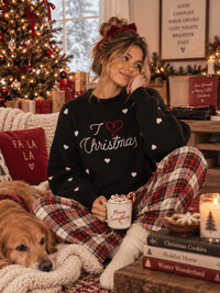 WOMEN'S LONG SLEEVE I LOVE CHRISTMAS PULLOVER SWEATER