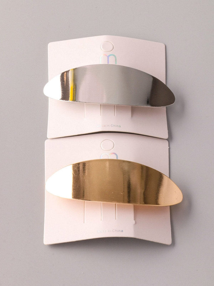 ASSORTED GOLD & SILVER HAIR BARRETTE