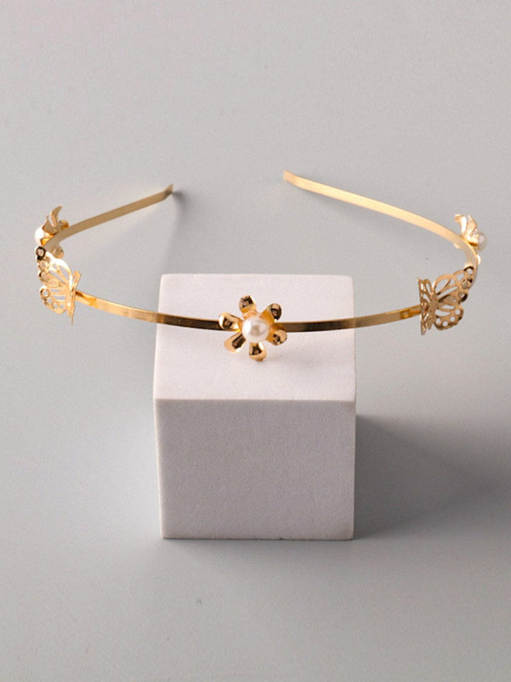 FASHION GOLD & SILVER FLOWER BUTTERFLY HEADBANDS