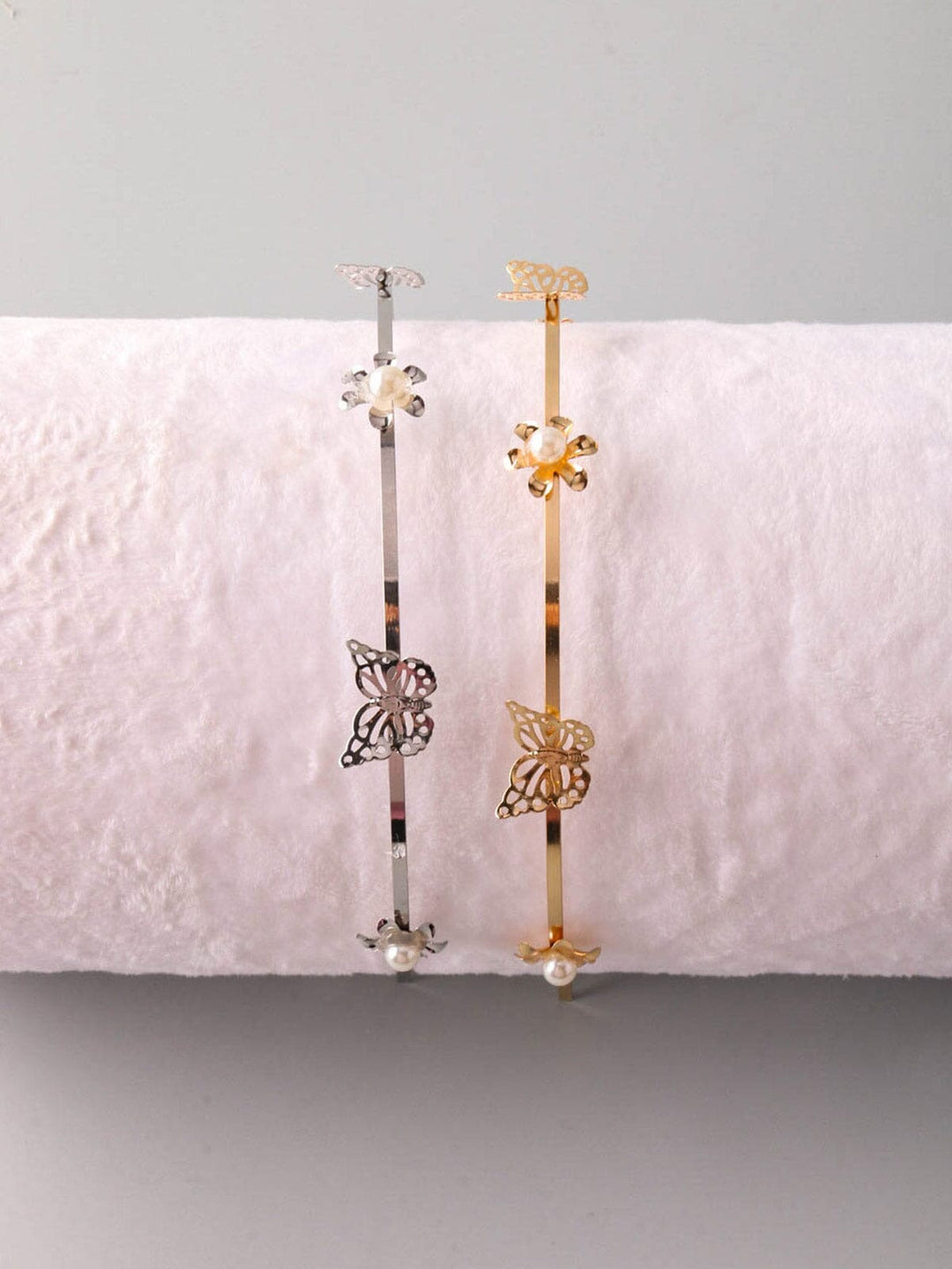 FASHION GOLD & SILVER FLOWER BUTTERFLY HEADBANDS