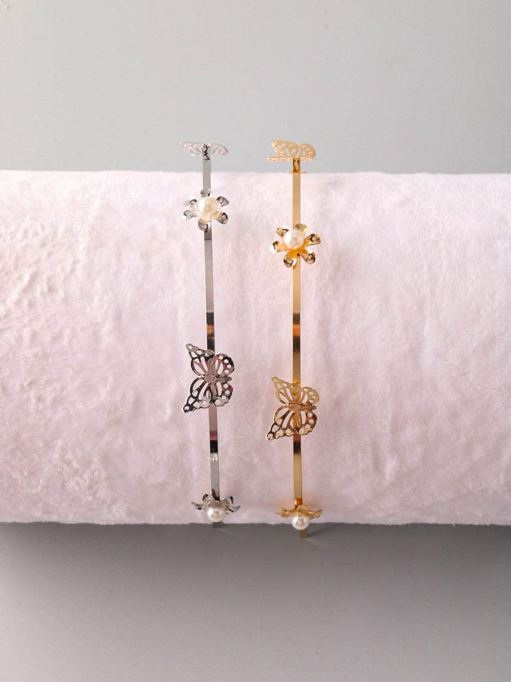 FASHION GOLD & SILVER FLOWER BUTTERFLY HEADBANDS