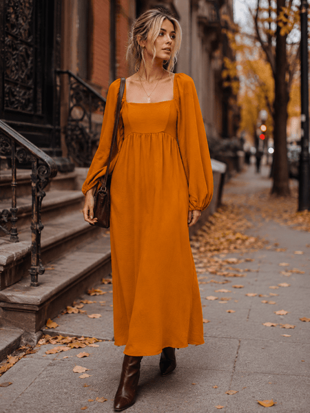 long smock dress WOMEN'S SLEEVE SQUARE NECK MAXI – HijabDaily Black Bandeau Dresses | both easy to layer Material:Silk Velvet