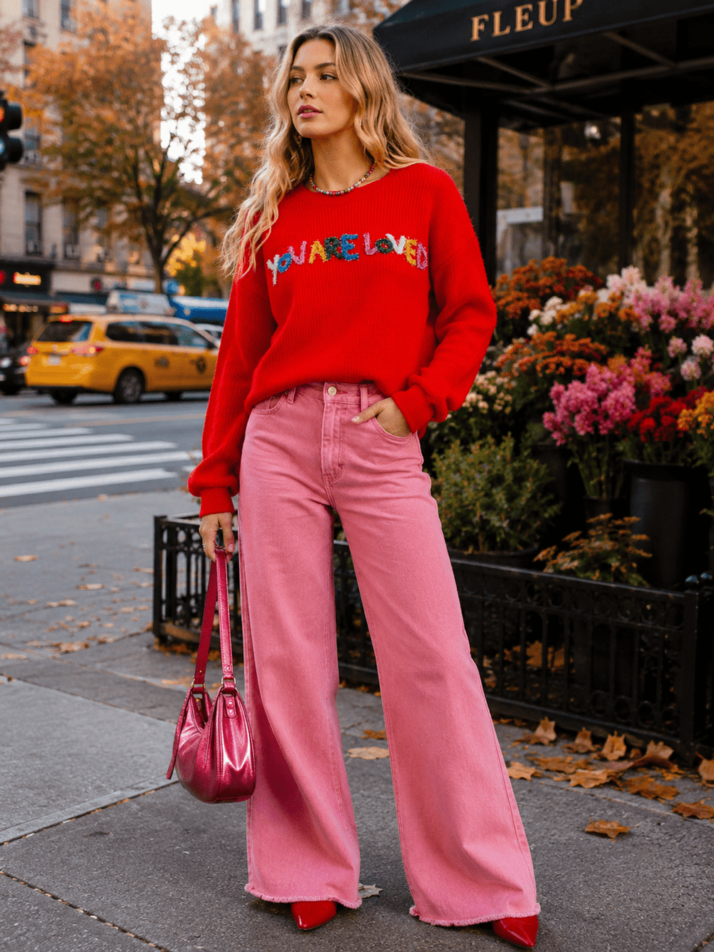 WOMEN'S LONG SLEEVE YOU ARE LOVED PULLOVER KNIT SWEATERS