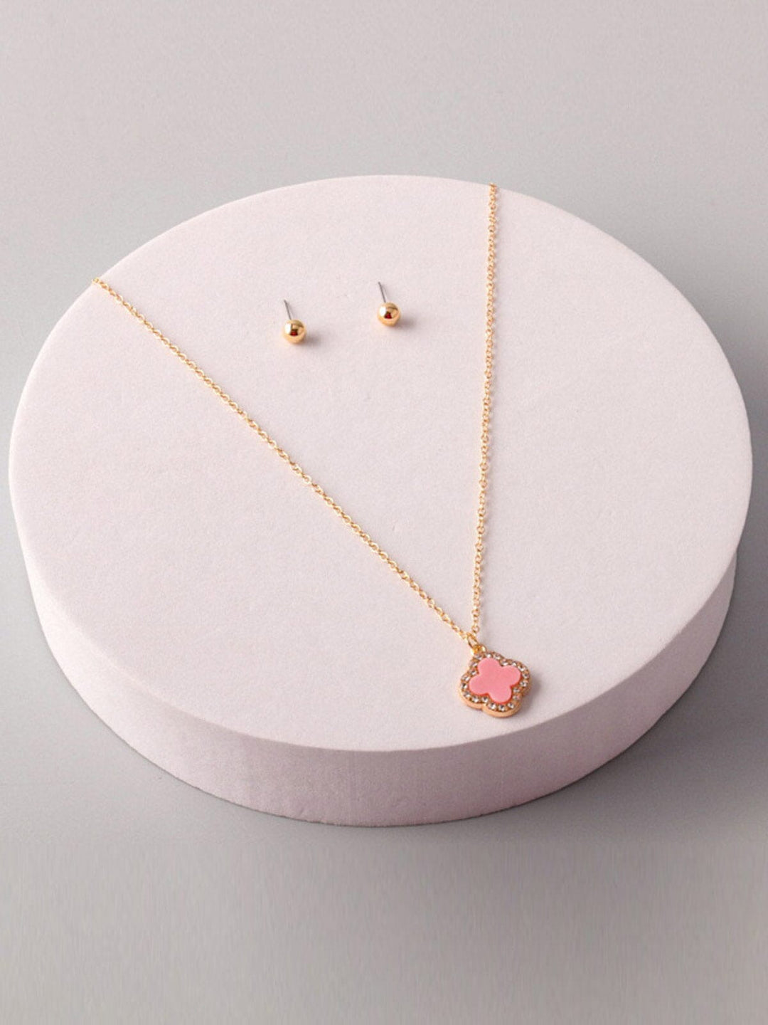 FASHION ASSORTED COLORS EARRINGS & NECKLACE SET