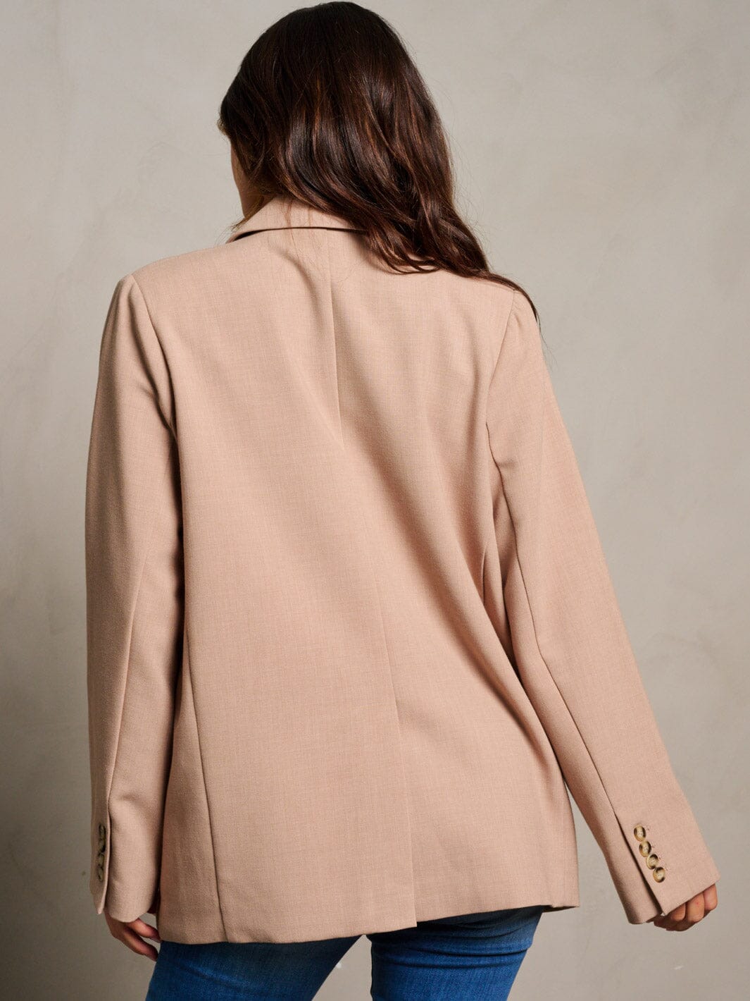 WOMEN'S LONG SLEEVE BUTTON CLOSURE POCKETS BLAZER
