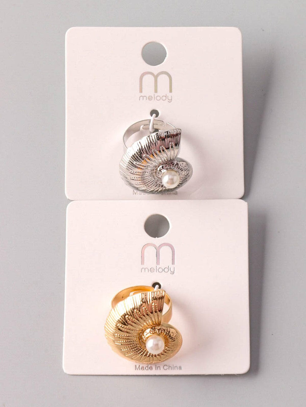 FASHION GOLD & SILVER SHELL RINGS
