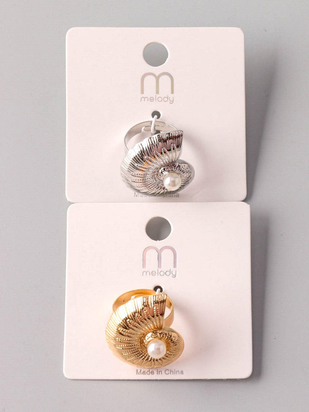 FASHION GOLD & SILVER SHELL RINGS
