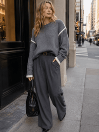 WOMEN'S LONG SLEEVE PULLOVER KNITTED SWEATER