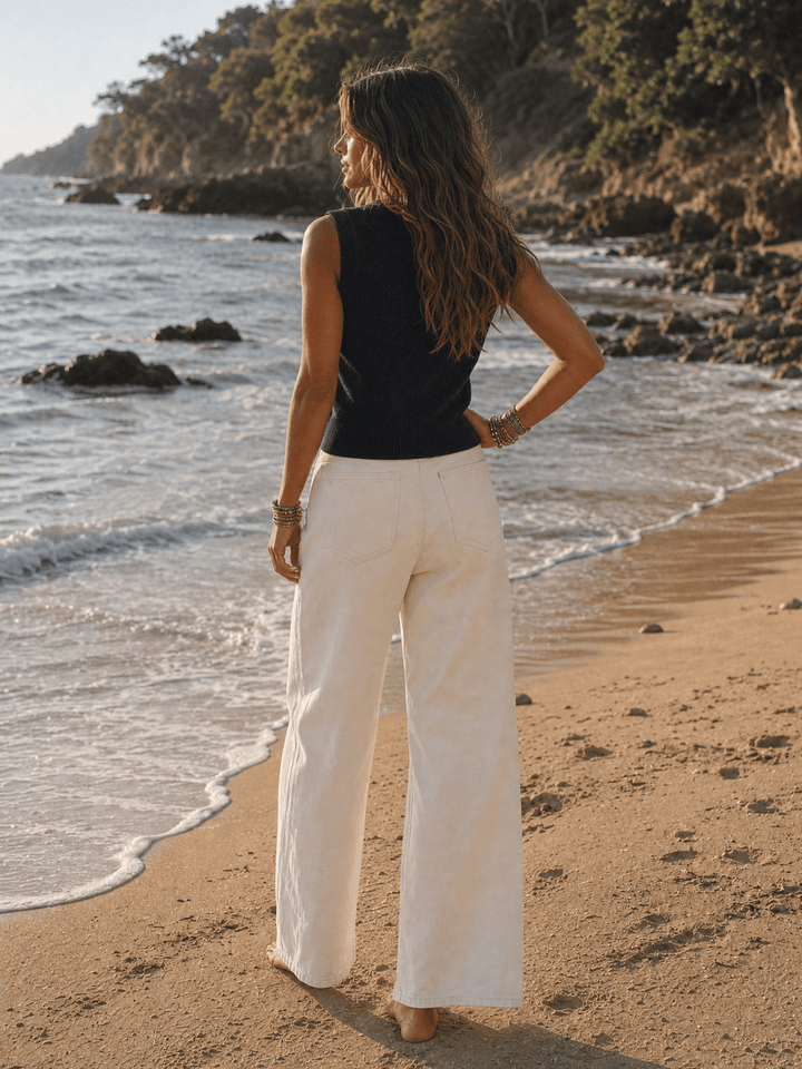 WOMEN'S SHORT SLEEVE BUTTON UP KNIT TOP