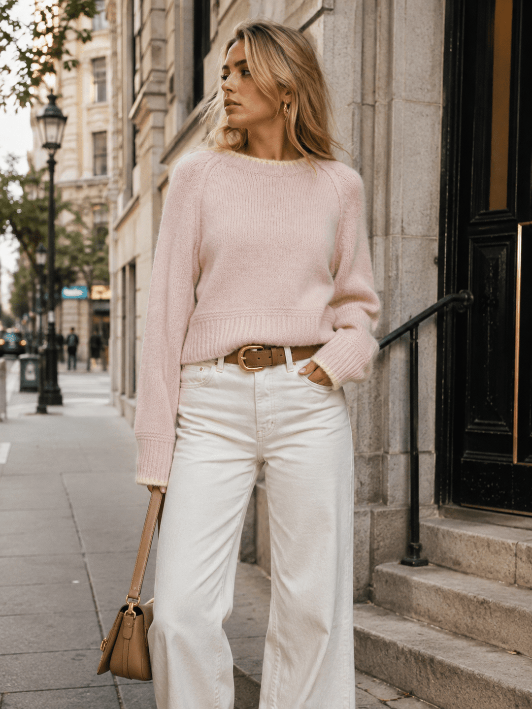 WOMEN'S LONG SLEEVE PULLOVER KNITTED SWEATER