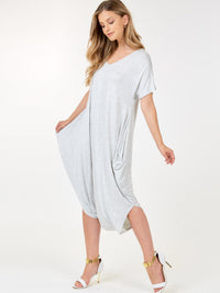 WOMEN'S SHORT SLEEVE V-NECK LOOSE FIT JUMPSUIT