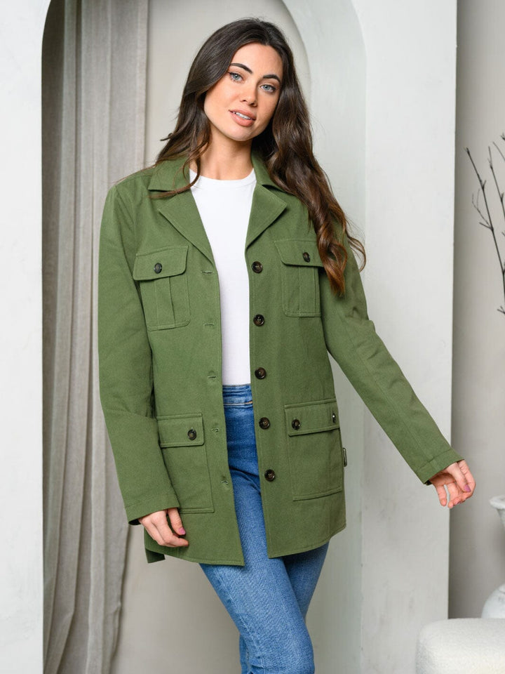 WOMEN'S LONG SLEEVE BUTTON CLOSURE JACKET