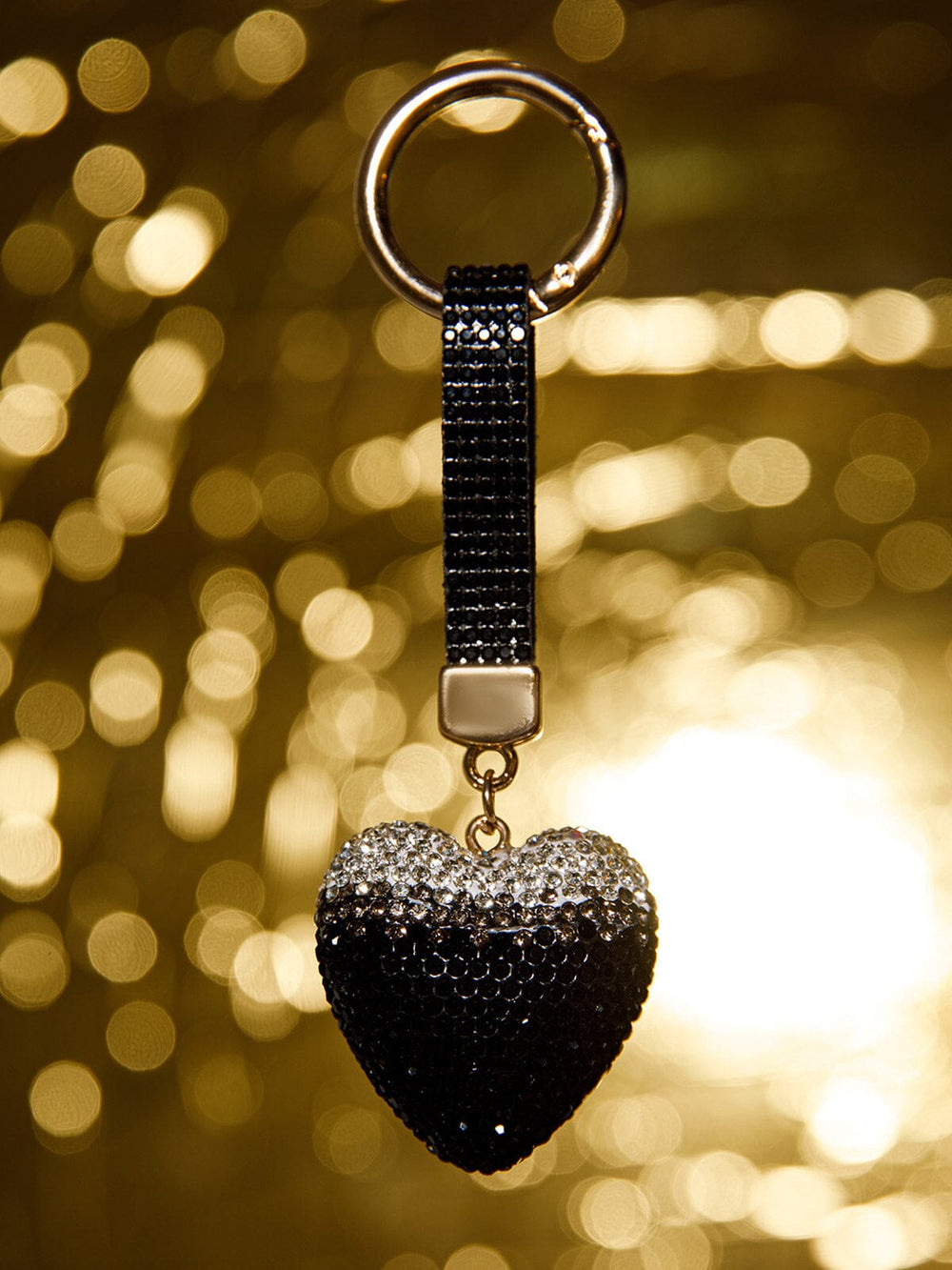 FASHION HEART RHINESTONES PENDANT KEYCHAIN