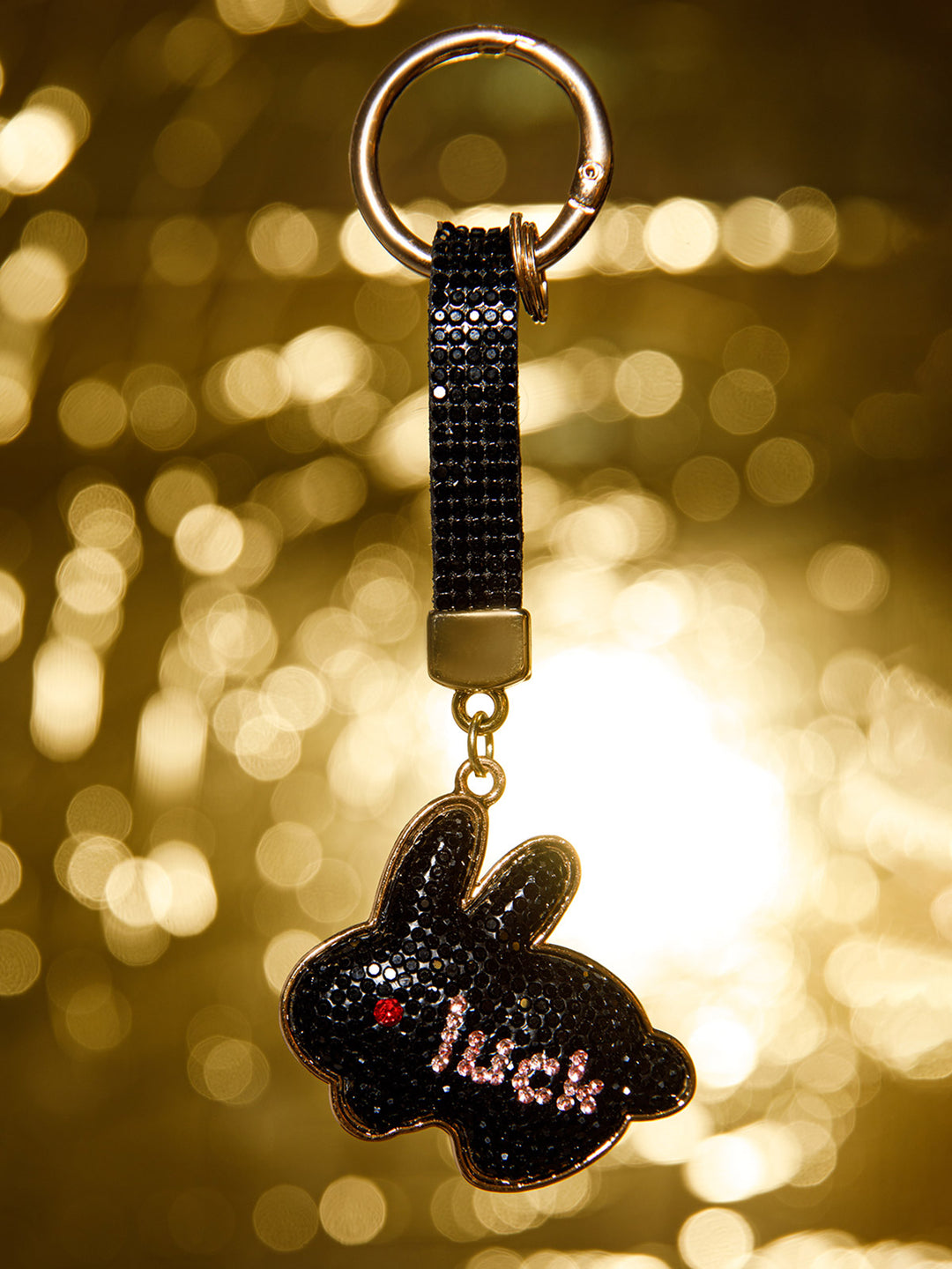 FASHION ASSORTED BUNNY RHINESTONES PENDANT KEYCHAIN