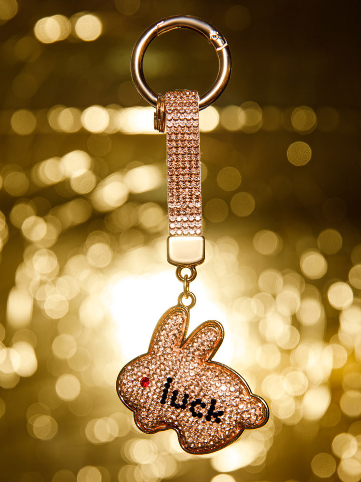 FASHION ASSORTED BUNNY RHINESTONES PENDANT KEYCHAIN