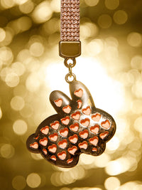 FASHION ASSORTED BUNNY RHINESTONES PENDANT KEYCHAIN