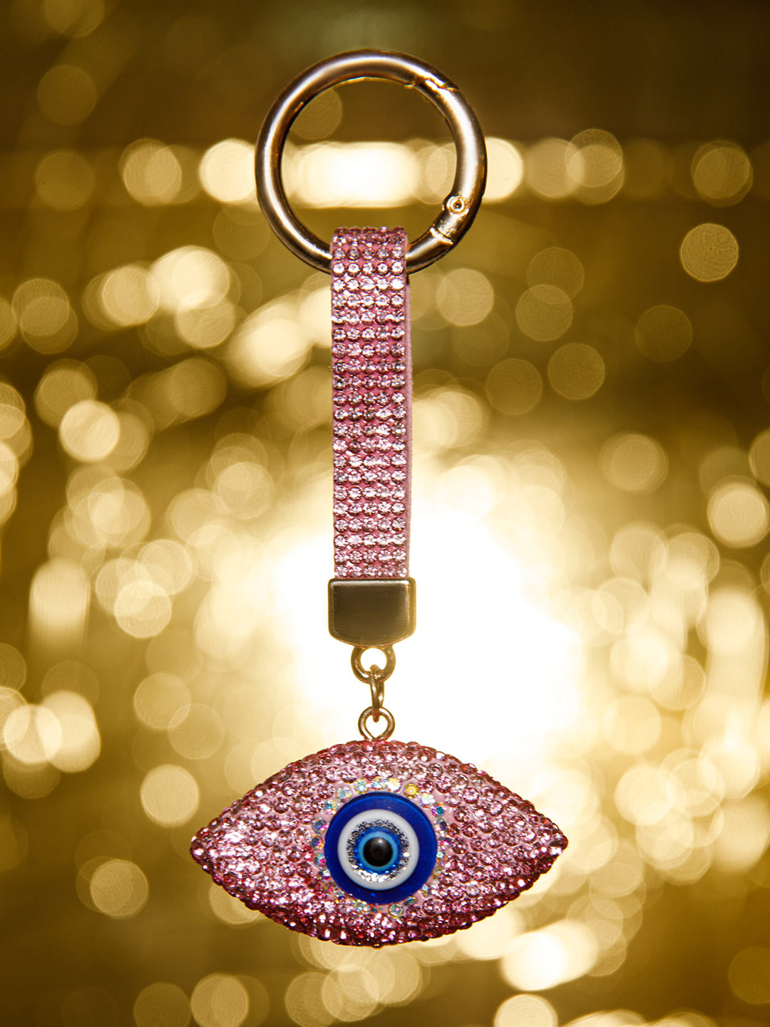FASHION EVIL EYE RHINESTONES PENDANT KEYCHAIN