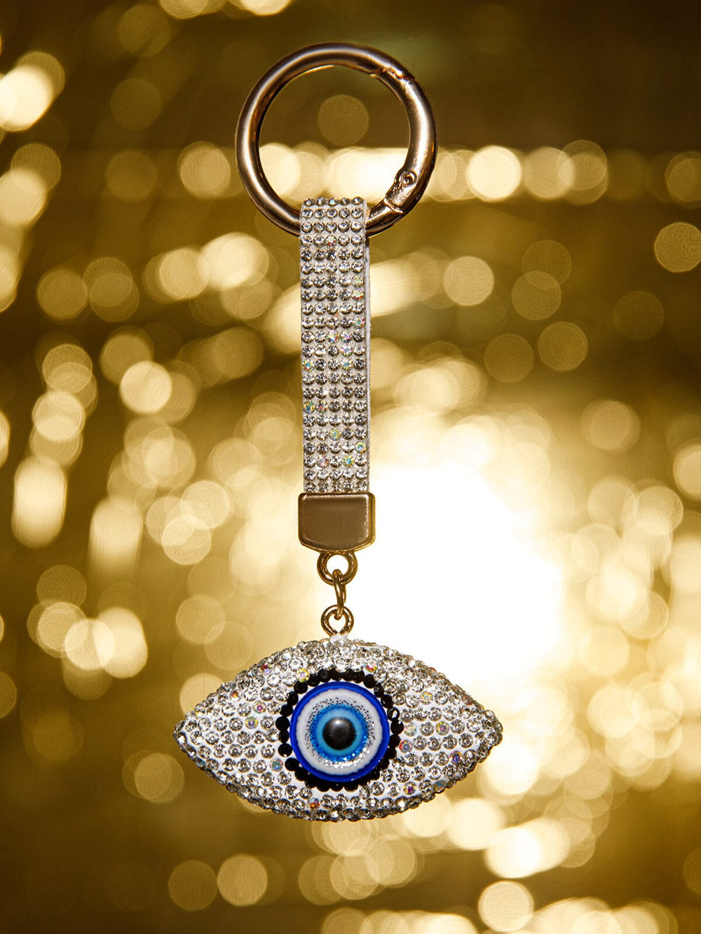 FASHION EVIL EYE RHINESTONES PENDANT KEYCHAIN