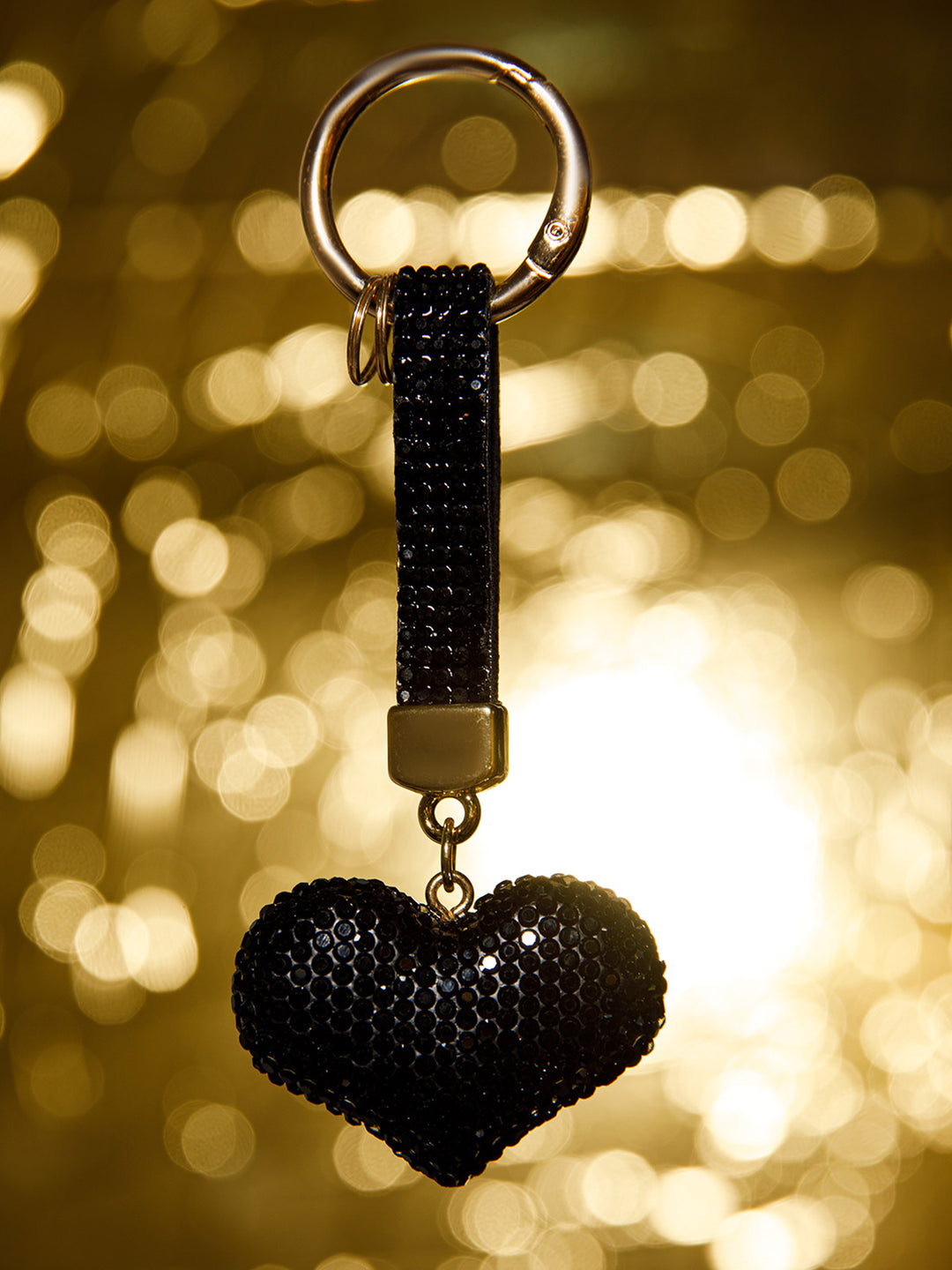 FASHION HEART RHINESTONES PENDANT KEYCHAIN