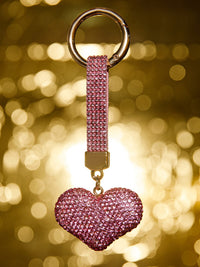 FASHION HEART RHINESTONES PENDANT KEYCHAIN
