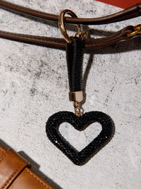 FASHION HEART RHINESTONES PENDANT KEYCHAIN