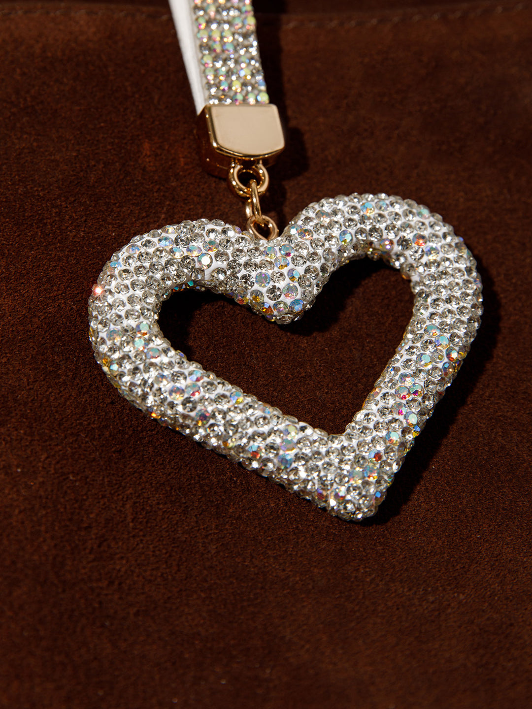 FASHION HEART RHINESTONES PENDANT KEYCHAIN