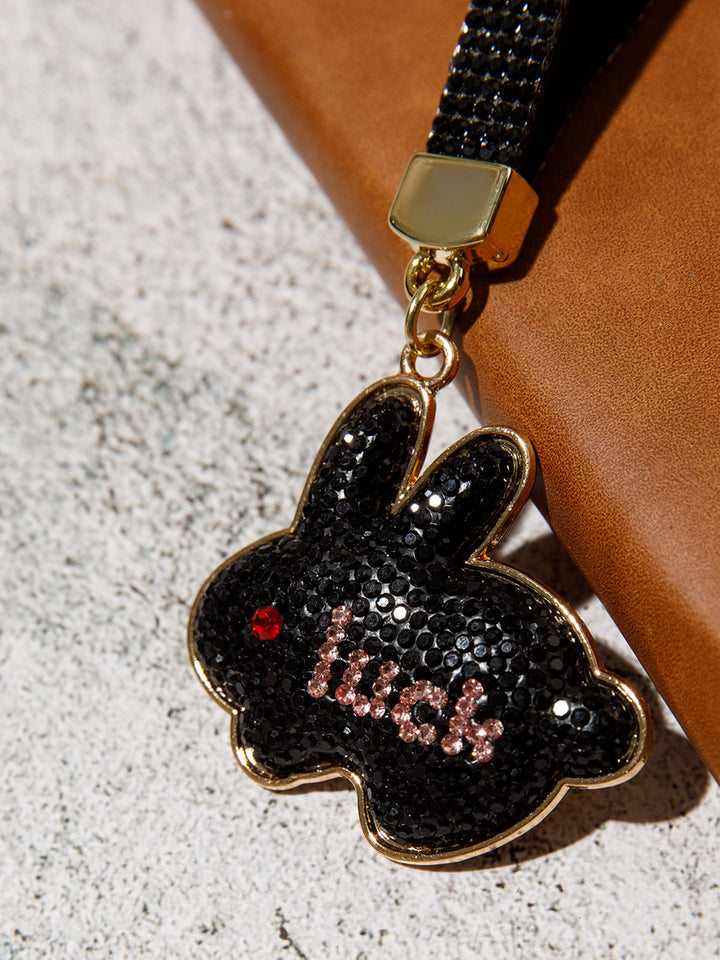FASHION ASSORTED BUNNY RHINESTONES PENDANT KEYCHAIN