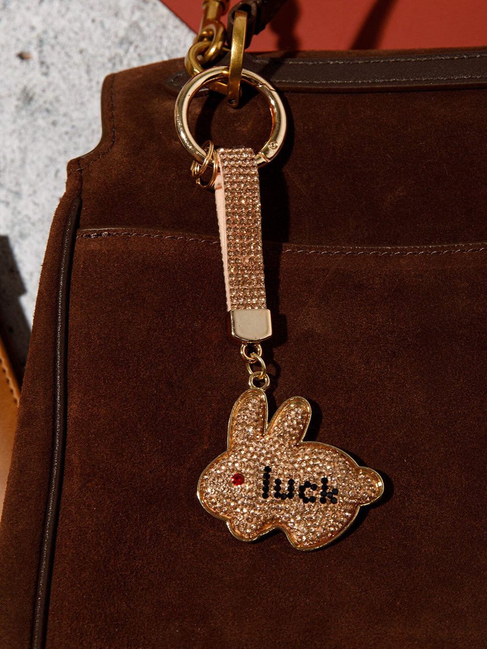 FASHION ASSORTED BUNNY RHINESTONES PENDANT KEYCHAIN