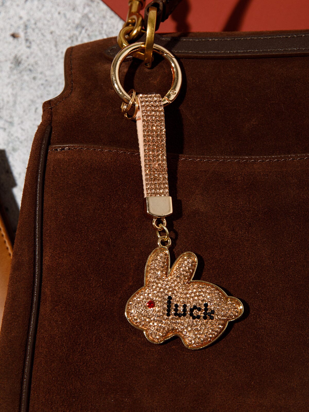 FASHION ASSORTED BUNNY RHINESTONES PENDANT KEYCHAIN
