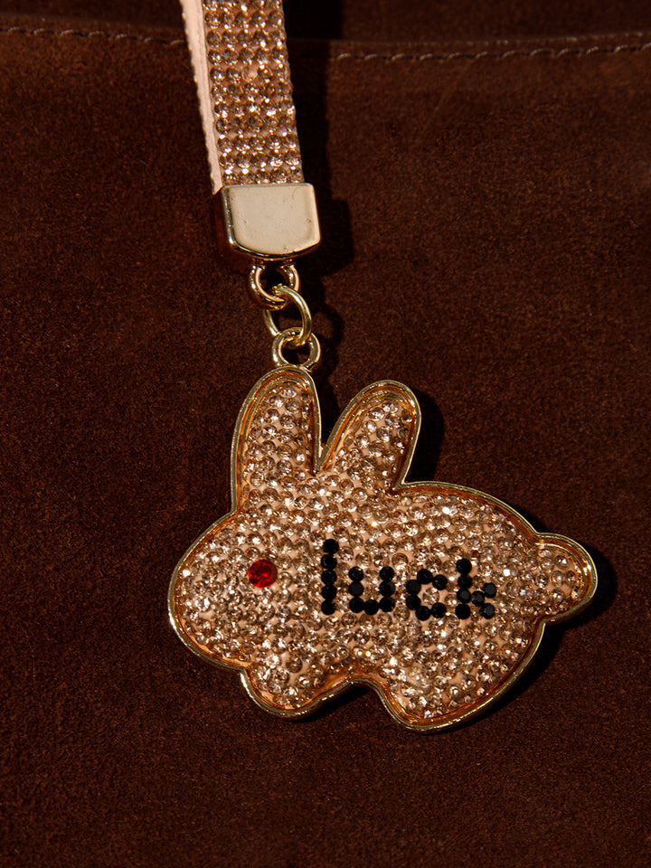 FASHION ASSORTED BUNNY RHINESTONES PENDANT KEYCHAIN