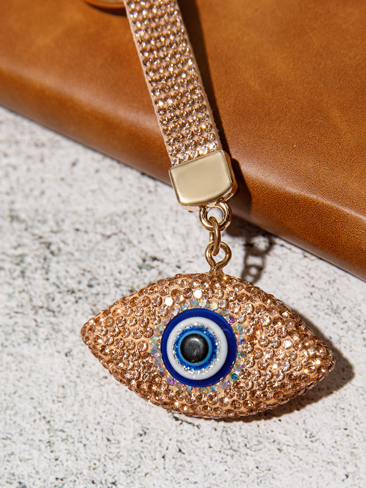 FASHION EVIL EYE RHINESTONES PENDANT KEYCHAIN