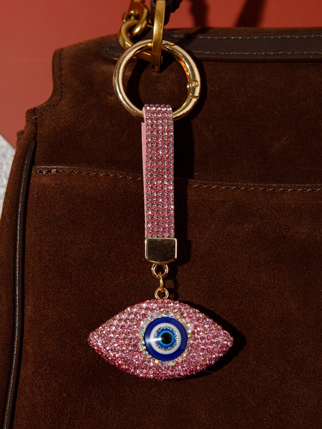 FASHION EVIL EYE RHINESTONES PENDANT KEYCHAIN
