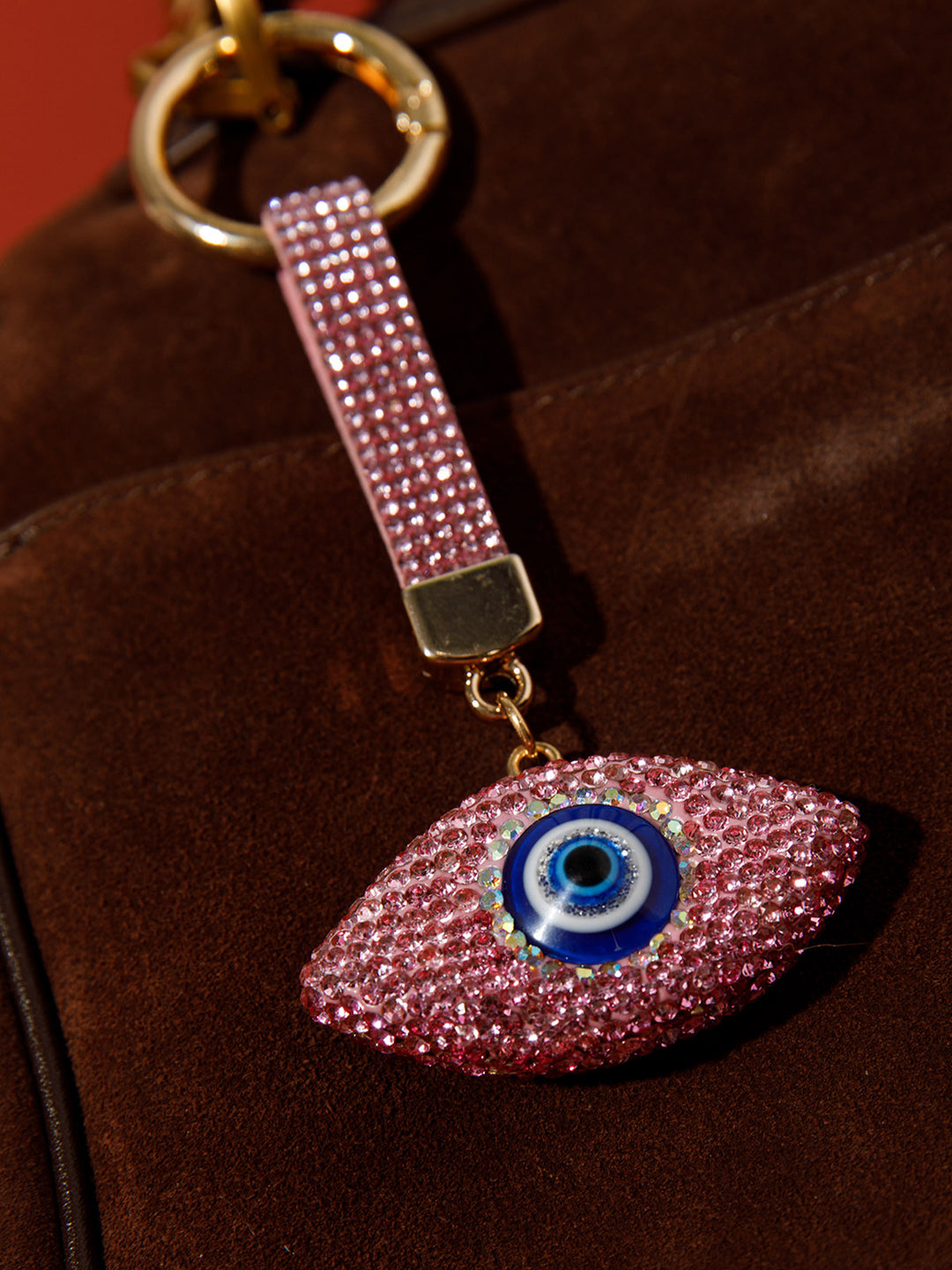 FASHION EVIL EYE RHINESTONES PENDANT KEYCHAIN