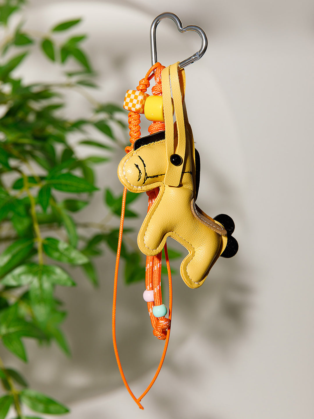 FASHION PU LEATHER HORSE MULTI PENDANT KEYCHAIN