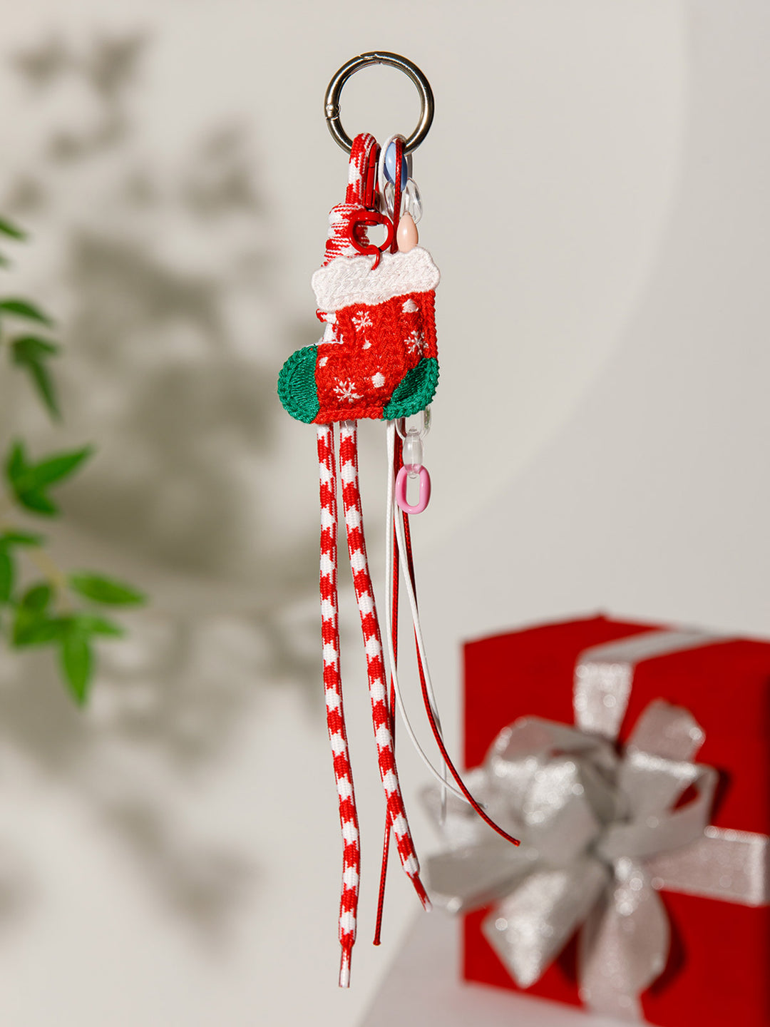 CHRISTMAS SANTA CLAUS BOOT MULTI PENDANT KEYCHAIN